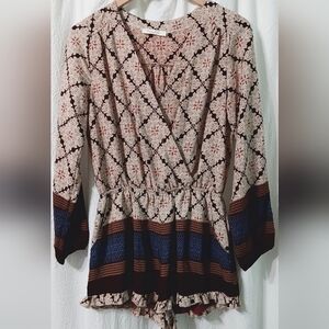 Honey Belle Boutique Chic Romper Shorts Pockets M